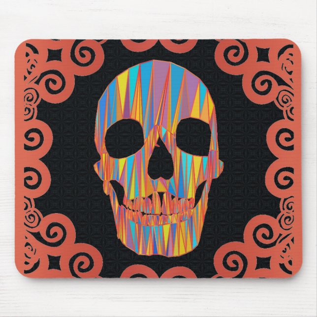 Mousepad Caveira Colorida (Frente)