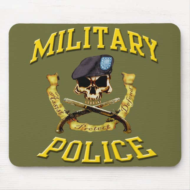 Mousepad Caveira da Polícia Militar com Pistolas (Frente)