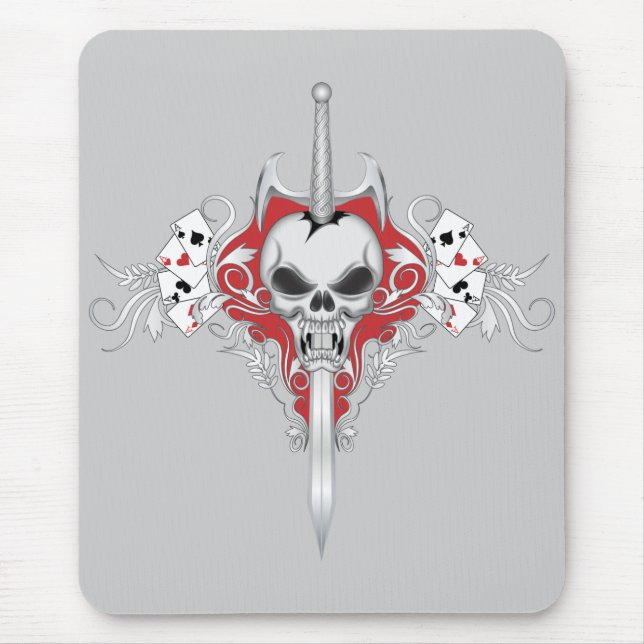 Mousepad Caveira de Espada - RED (Frente)