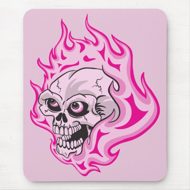 Mousepad Caveira de Flamingo Rosa (Frente)