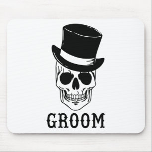 Mousepad Caveira De Noiva Com Bache De Casamento De Noiva D
