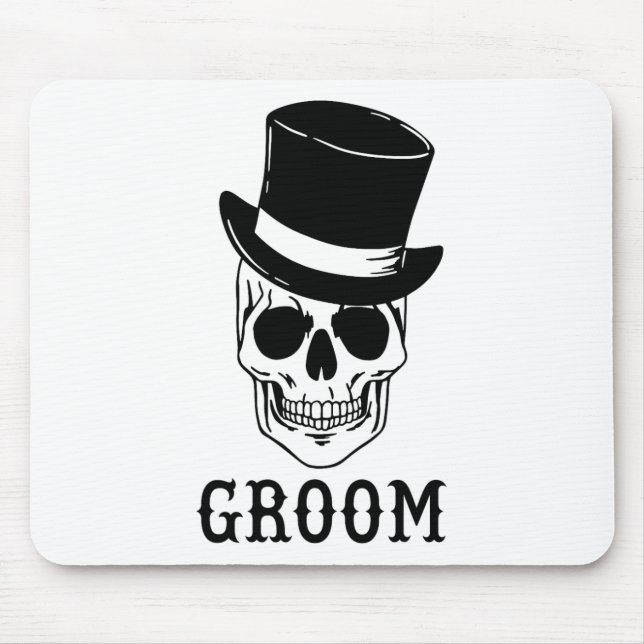 Mousepad Caveira De Noiva Com Bache De Casamento De Noiva D (Frente)