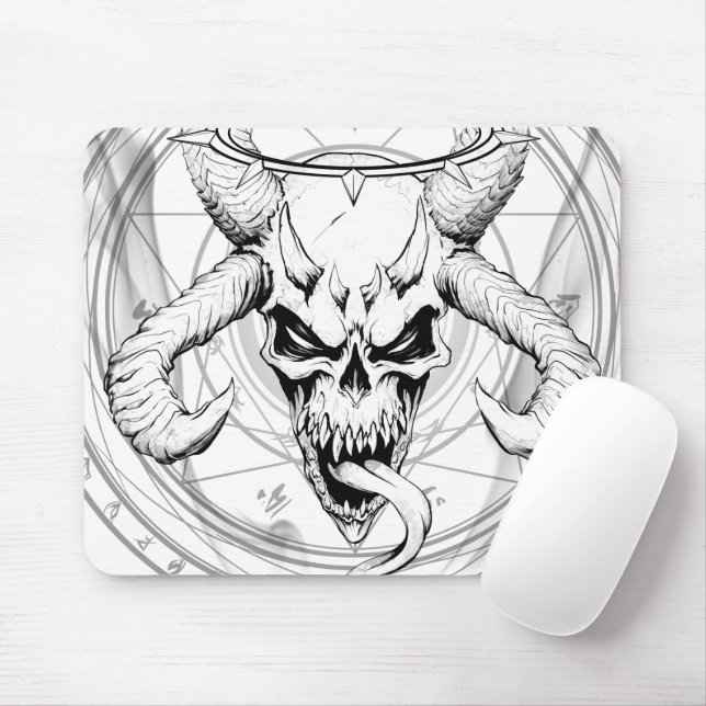 Mousepad Caveira divina do rato branco morto (Com mouse)