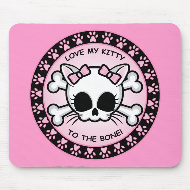 Mousepad Caveira do Gatinho Cónico (Frente)