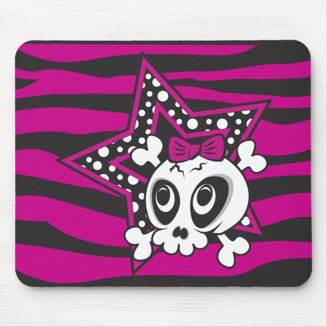 Mousepad Caveira Emo Menininha (Frente)