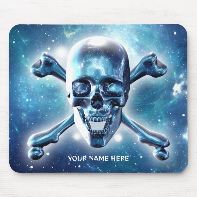 Mousepad Caveira espacial. Personalizado (Frente)