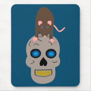 Mousepad Caveira Gótica e Halloween Rato