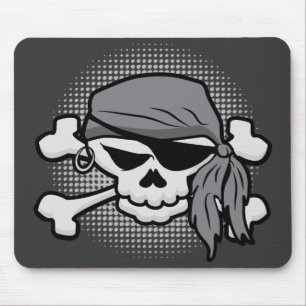 Mousepad Caveira Pirata