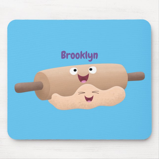 Mousepad Cavilha rolante e cartoon para pastelaria (Frente)