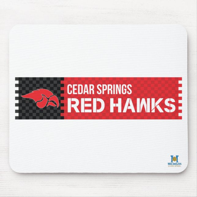 Mousepad Cedar Primavera Red Hawks (Frente)