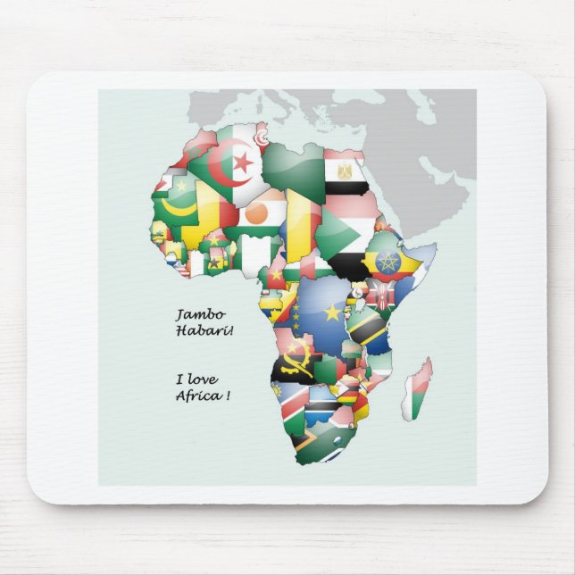 Mousepad Celebração de África em Flags Design (Frente)