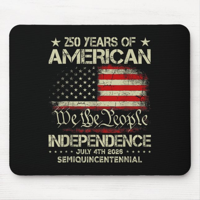 Mousepad Celebração do 250º Aniversário Americano 250 Anos  (Frente)