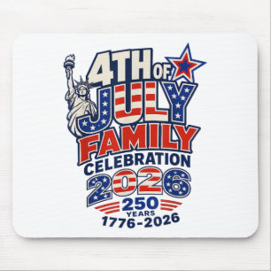 Mousepad Celebração Familiar de 4 de Julho 2026 250 Anos 17