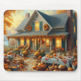 Mousepad Celebrar a recompensa do outono com o Charme Cozy