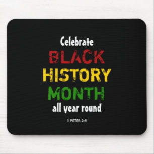 Mousepad Celebrar Escritura BHM do Mês do Histórico Preto
