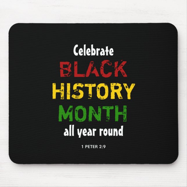Mousepad Celebrar Escritura BHM do Mês do Histórico Preto (Frente)