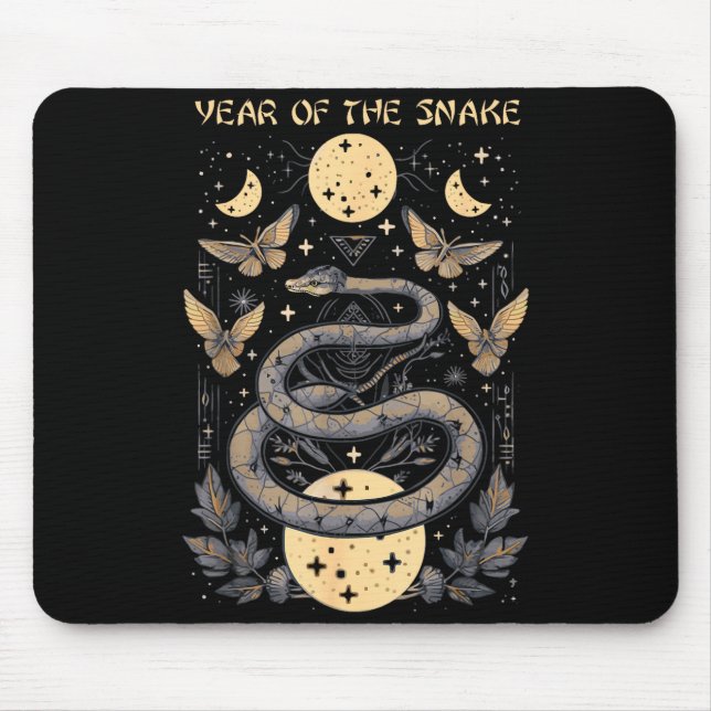 Mousepad Celebrate Chinese New Year Of The Snake 2025 Moon  (Frente)