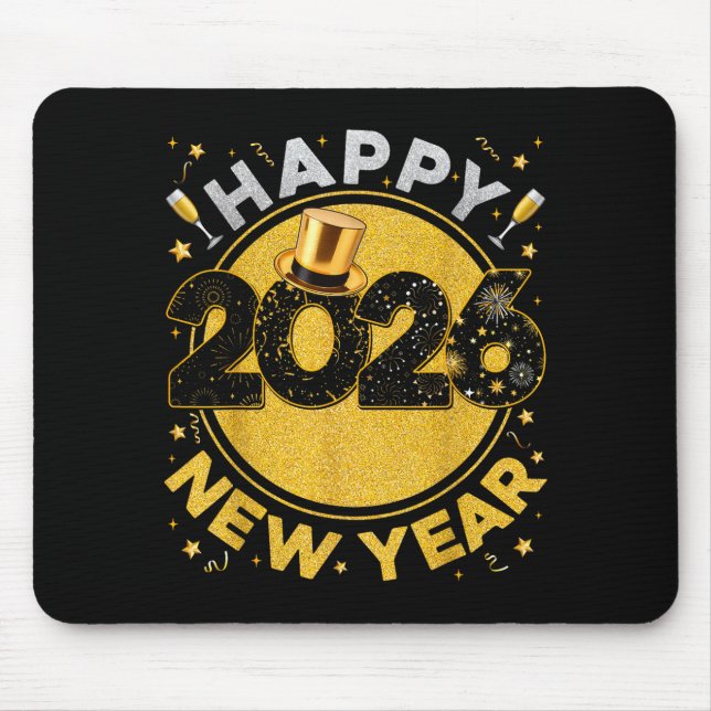 Mousepad Celebration Happy New Year Eve 2026 Party Men Wome (Frente)