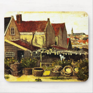 Mousepad Celeiro de Secagem de Peixes por Vincent van Gogh