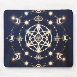 Mousepad Celestial Moon Cycle Mandala – Sacred Geometry