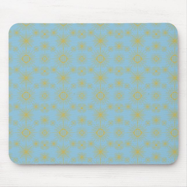 Mousepad Celestial Sun Stars Sky Blue (Frente)