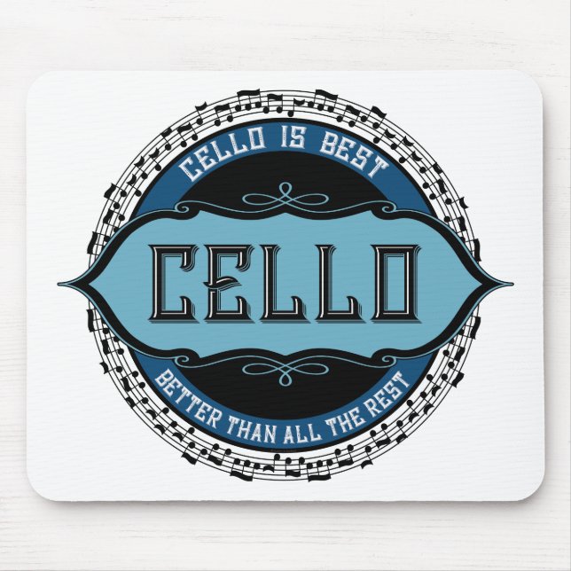Mousepad Cello Best Music Note Circle (Frente)