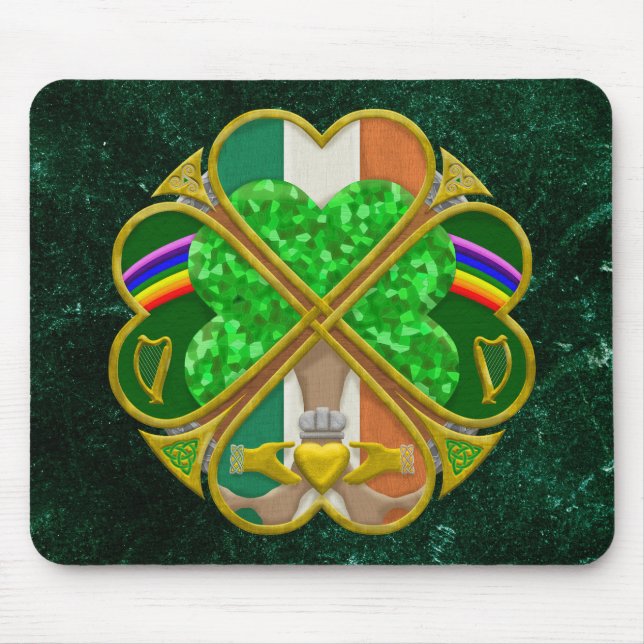 Mousepad Celtic Shamrock Heritage Symbol Irish Inspired (Frente)