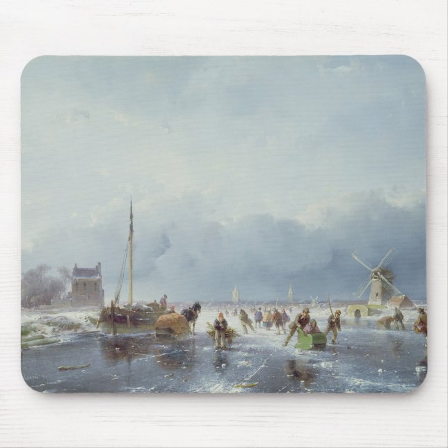 Mousepad Cena congelada do inverno (Frente)