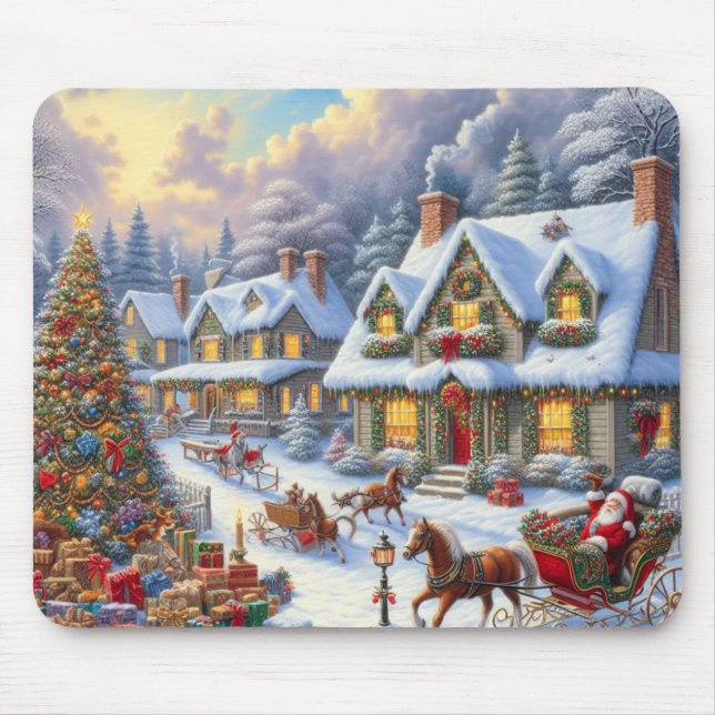 Mousepad Cena da Aldeia de Natal (Frente)