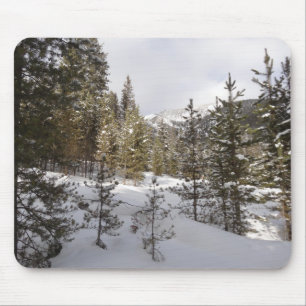 Mousepad Cena da Montanha Snowy de inverno em Montana