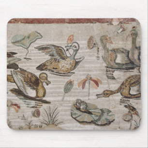 Mousepad Cena das aves aquáticas no Nile, casa do Faun