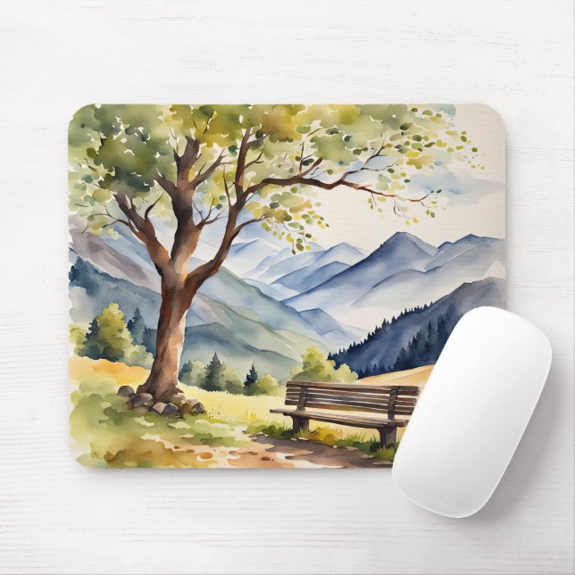Mousepad Cena de Cerrado e Cena de Montanha (Com mouse)