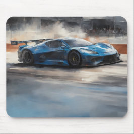 Mousepad Cena de Corrida Urbana Azul Dinâmica