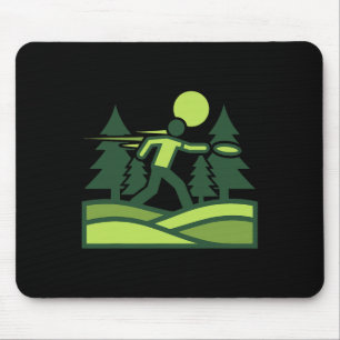 Mousepad Cena de Disco Golfe Discóbolo Voando Cursos Flores