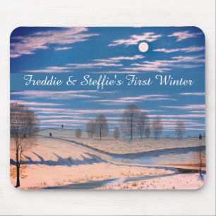 Mousepad Cena de inverno na Lua por Farrer: