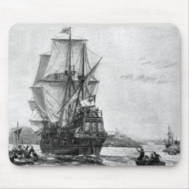 Mousepad Cena de Mayflower do vintage