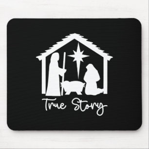 Mousepad Cena de Natal Religiosa Cristã Verdadeira