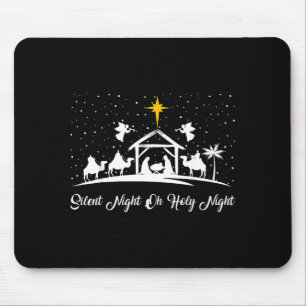 Mousepad Cena de Natal Silenciosa Noite Santa Cristã C