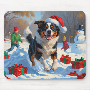 Mousepad Cena de Neve Festiva de Natal Australiana