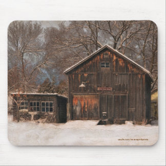 Mousepad Cena de Neve Rustic Barn & Cottage