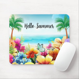 Mousepad Cena de Praia de Verão Divertida