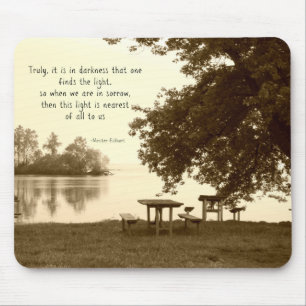 Mousepad Cena e citações do lago Sepia