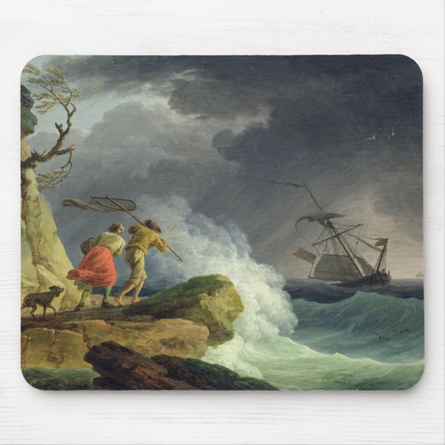 Mousepad Cena litoral em uma tempestade, 1782 (Frente)