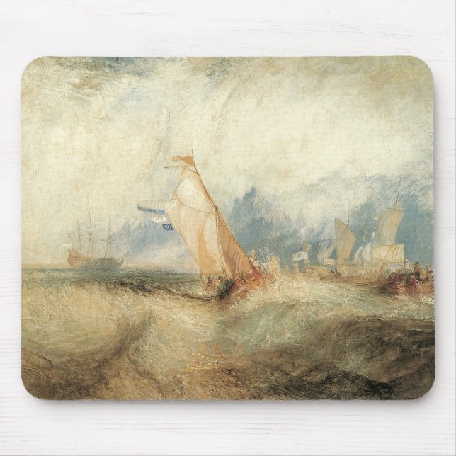 Mousepad Cena Marítima de Navio Marítimo Antigo por Joseph  (Frente)