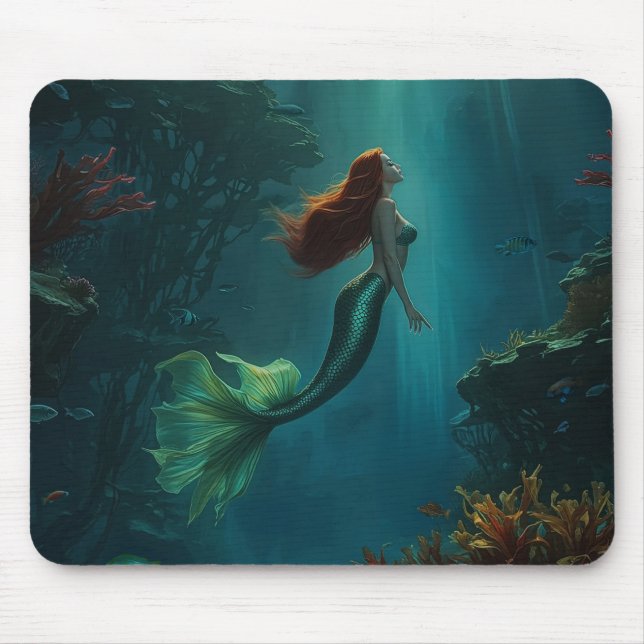 Mousepad Cena Submarina do Sonho Fantasia da Sereia (Frente)