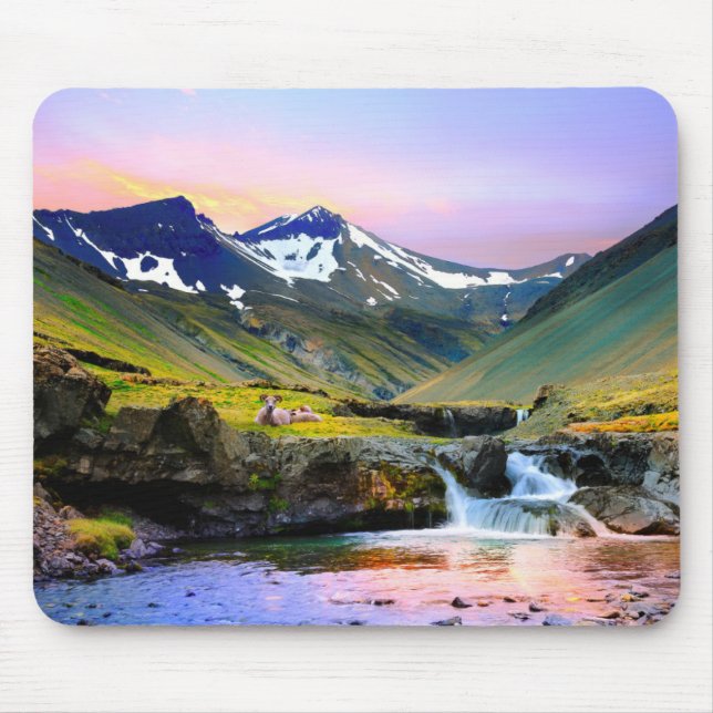 Mousepad Cenário bonito da paisagem de Islândia (Frente)