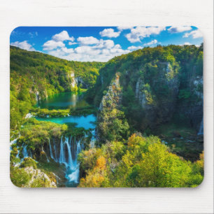 Mousepad Cenário de cachoeira elegante, Croácia