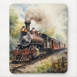Mousepad Cenário de paisagem com um trem vitoriano