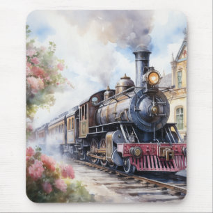 Mousepad Cenário de paisagem com um trem vitoriano