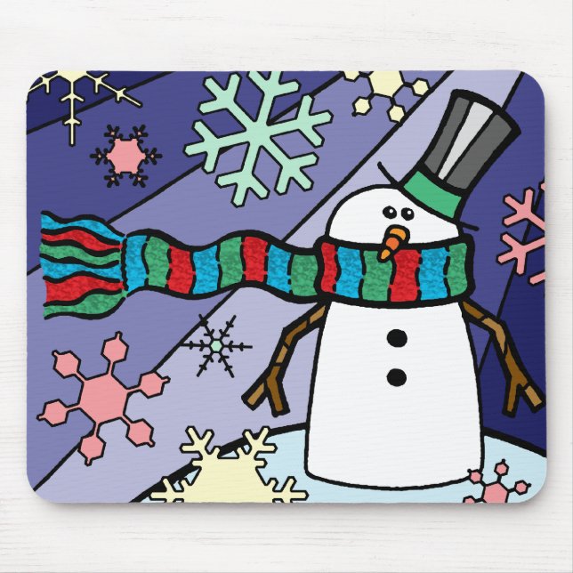 Mousepad Cenário do boneco de neve (Frente)